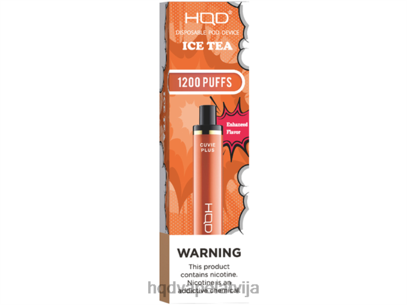HQD Latvia - ledus tēja HQD CUVIE PLUS vienreizējās lietošanas vape TNPTN203
