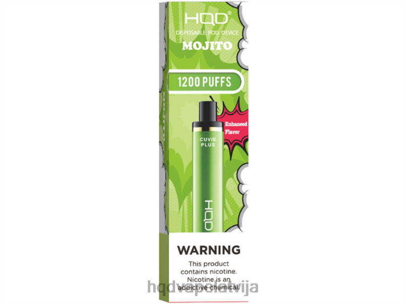 HQD Latvia - mojito HQD CUVIE PLUS vienreizējās lietošanas vape TNPTN223