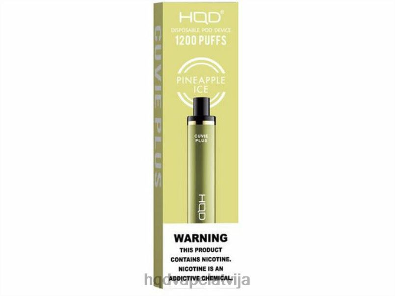 HQD Riga - ananāsu ledus HQD CUVIE PLUS vienreizējās lietošanas vape TNPTN234
