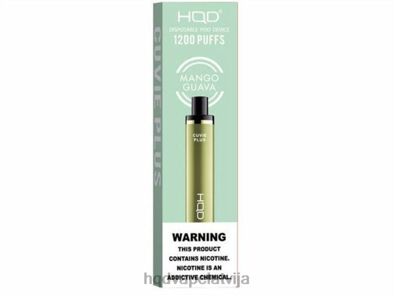 HQD Riga - mango gvajava HQD CUVIE PLUS vienreizējās lietošanas vape TNPTN214