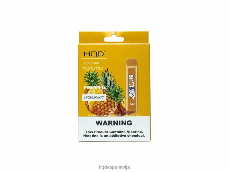 HQD vape Latvija - ananāsu HQD CUVIE vienreizējās lietošanas TNPTN182