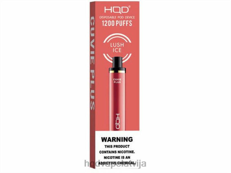 HQD vape Latvija - sulīgs ledus HQD CUVIE PLUS vienreizējās lietošanas vape TNPTN212