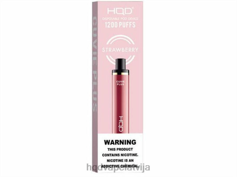HQD vape Latvija - zemenes HQD CUVIE PLUS vienreizējās lietošanas vape TNPTN252
