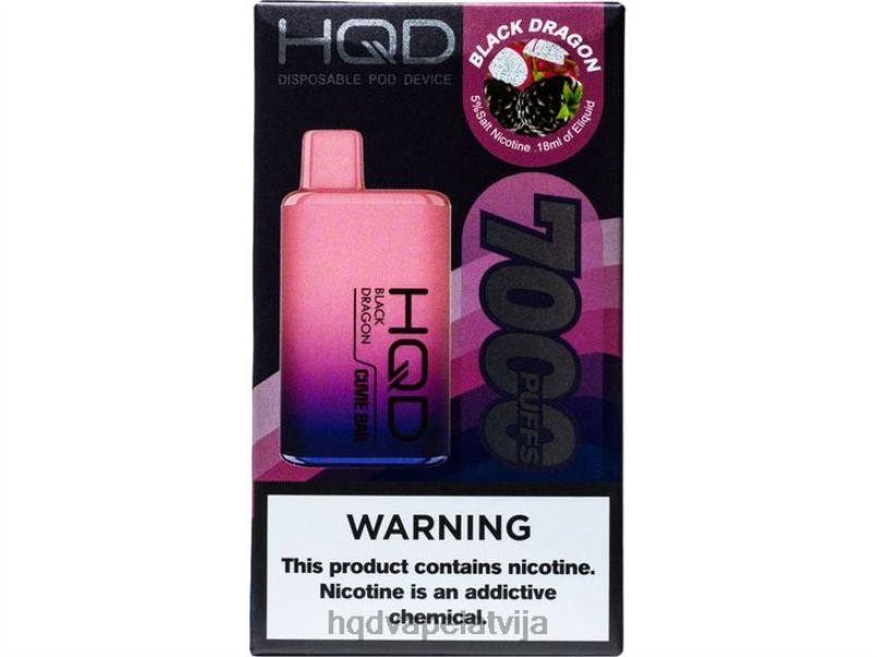 HQD vape flavors - melnais Pūķis HQD CUVIE BAR vienreizējās lietošanas TNPTN131