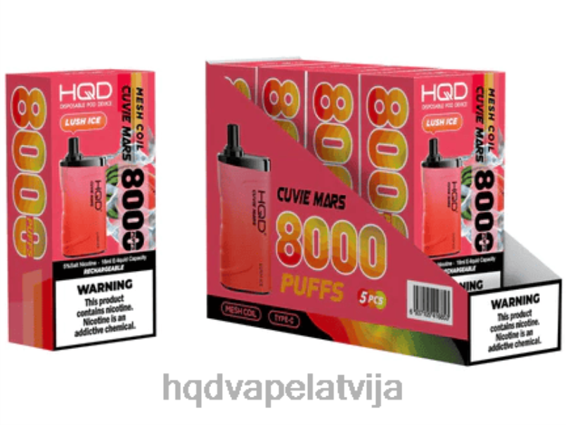 HQD vape flavors - sulīgs ledus HQD CUVIE MARS vienreizējās lietošanas TNPTN211