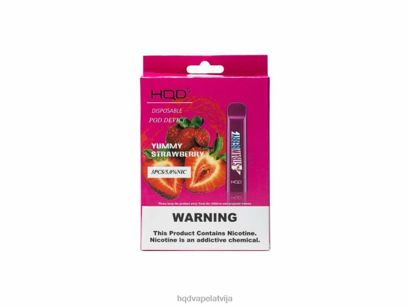 HQD vape flavors - zemenes HQD CUVIE vienreizējās lietošanas TNPTN281