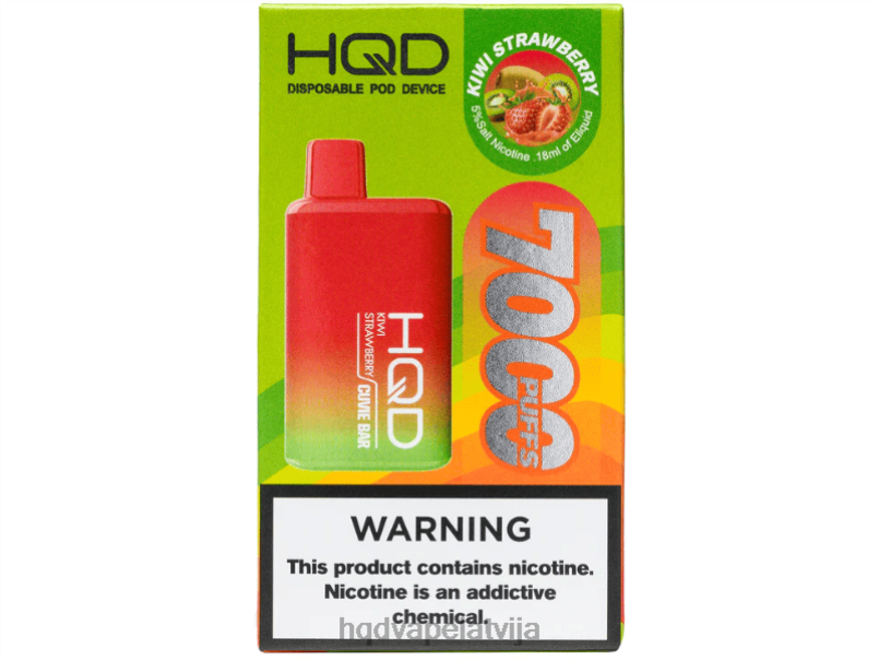 HQD vape flavours - kivi zemenes HQD CUVIE BAR vienreizējās lietošanas TNPTN206