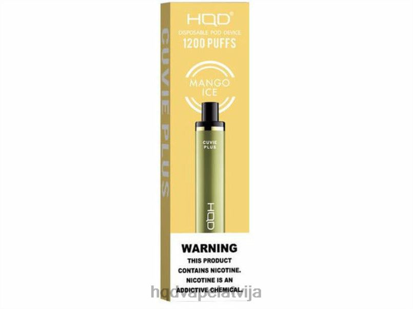 HQD vape flavours - mango ledus HQD CUVIE PLUS vienreizējās lietošanas vape TNPTN216
