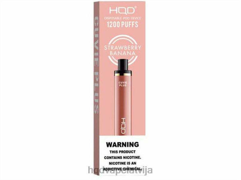 HQD vape flavours - zemeņu banāns HQD CUVIE PLUS vienreizējās lietošanas vape TNPTN256