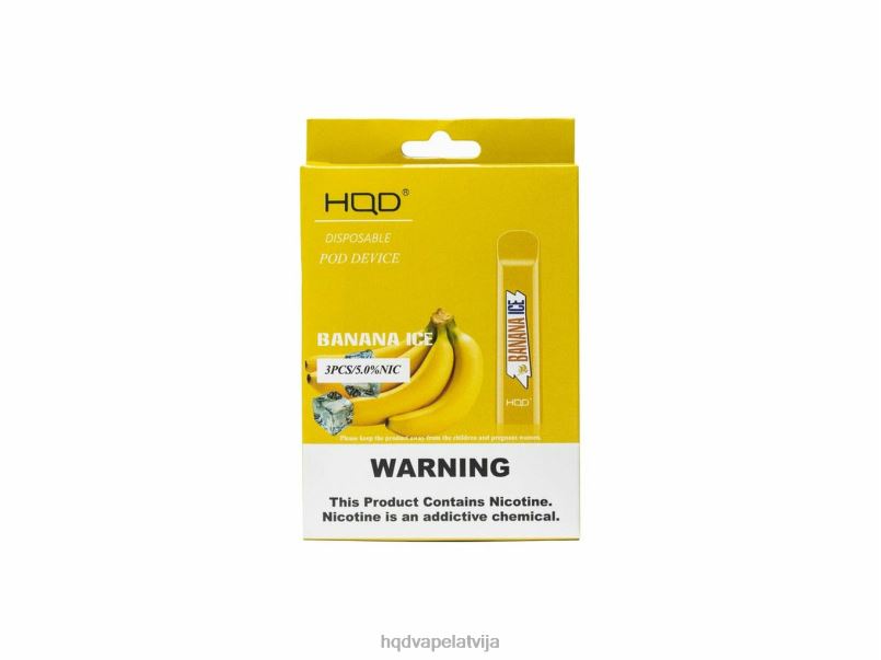 HQD vape price - banānu ledus HQD CUVIE vienreizējās lietošanas TNPTN177