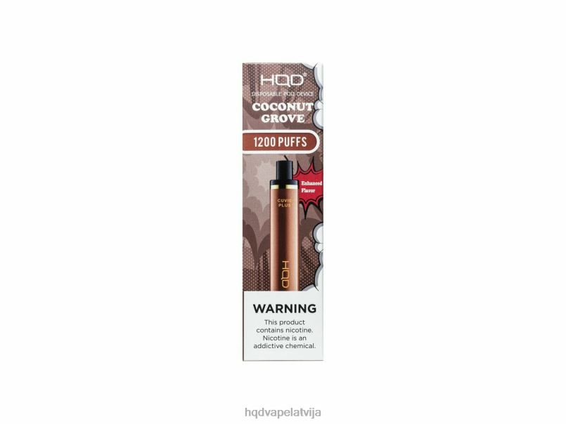 HQD vape price - kokosriekstu birzs HQD CUVIE PLUS vienreizējās lietošanas vape TNPTN157