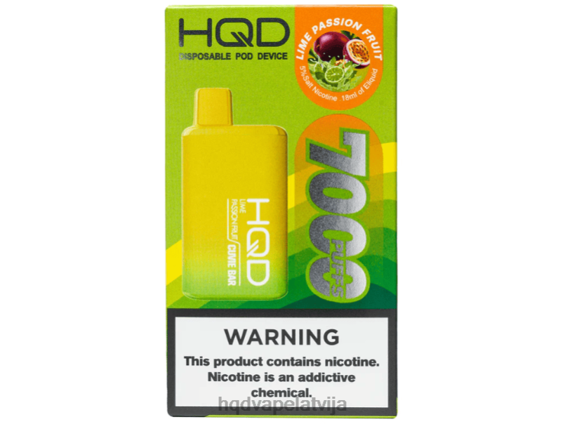HQD vape price - laima pasifloras auglis HQD CUVIE BAR vienreizējās lietošanas TNPTN207
