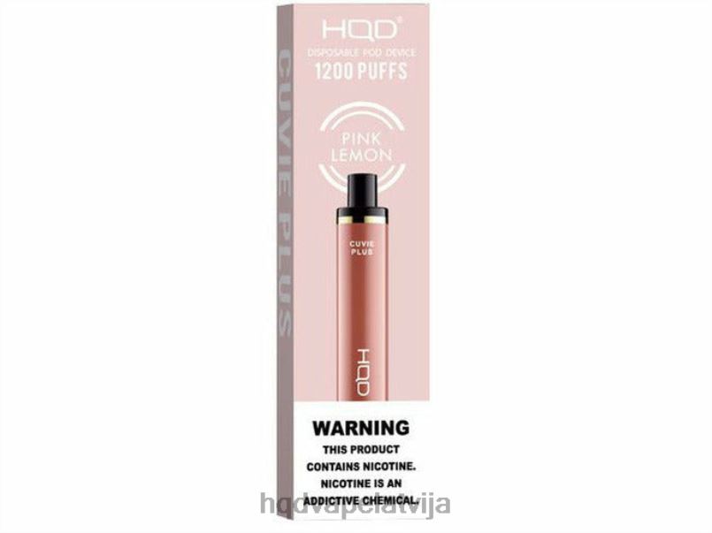 HQD vape price - rozā citrona HQD CUVIE PLUS vienreizējās lietošanas vape TNPTN237