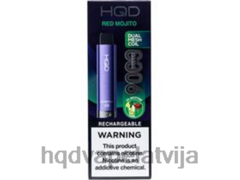 HQD vape price - sarkanais mohito HQD CUVIE PLUS 2.0 vienreizējās lietošanas TNPTN247