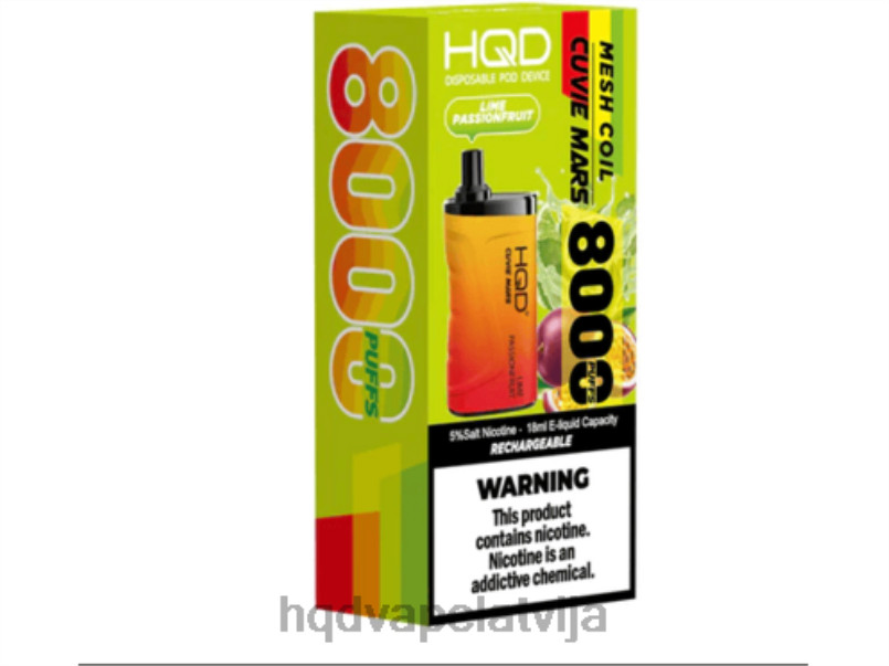HQD vape sale - laima pasifloras auglis HQD CUVIE MARS vienreizējās lietošanas TNPTN208