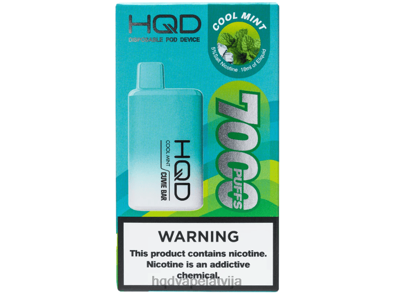 HQD vape store - forša piparmētra HQD CUVIE BAR vienreizējās lietošanas TNPTN159