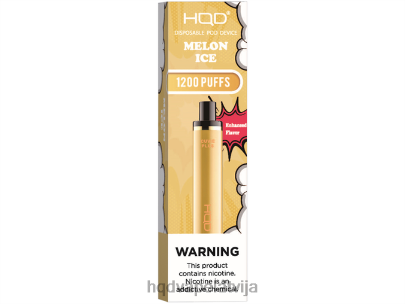HQD vape store - melones ledus HQD CUVIE PLUS vienreizējās lietošanas vape TNPTN219