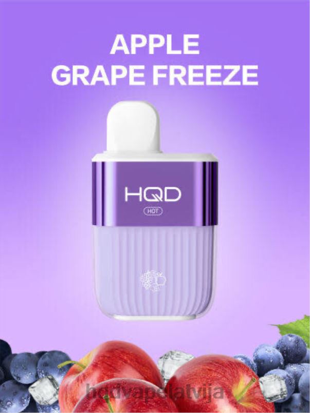 HQD vape store - ābolu vīnogu sasaldēšana HQD HOT 5000 uzpūtienu TNPTN59