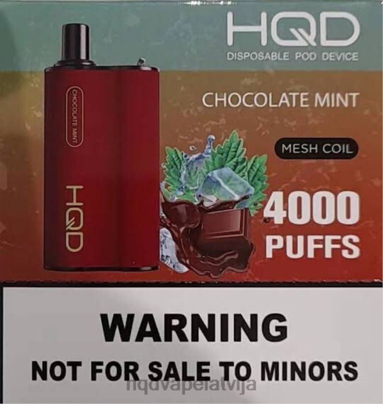 HQD vape flavors - šokolādes piparmētra HQD BOX 4000 uzpūtienu TNPTN111